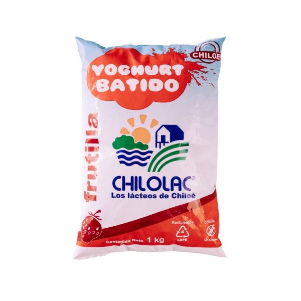 Yogur Chilolac Bolsa Batido Frutilla 1kg.